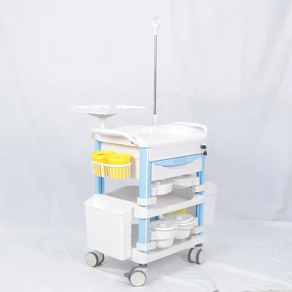Medizinischer Wagen mit passivem Schlosssystem